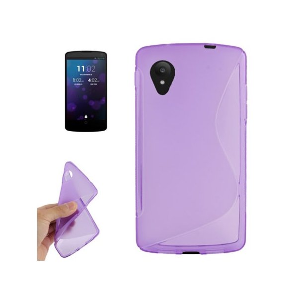 CUSTODIA per LG NEXUS 5 (D820) IN GEL TPU SILICONE DOUBLE COLORE VIOLA