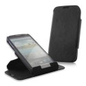 CUSTODIA FLIP ORIZZONTALE GIREVOLE per SAMSUNG I9100 GALAXY S2, I9105 CON STAND COLORE NERO FANTASIA SWING GOMMATA