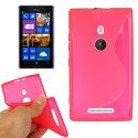 CUSTODIA GEL TPU SILICONE DOUBLE NOKIA LUMIA 925 COLORE ROSA