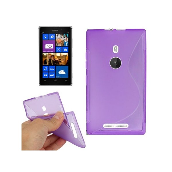 CUSTODIA GEL TPU SILICONE DOUBLE NOKIA LUMIA 925 COLORE VIOLA