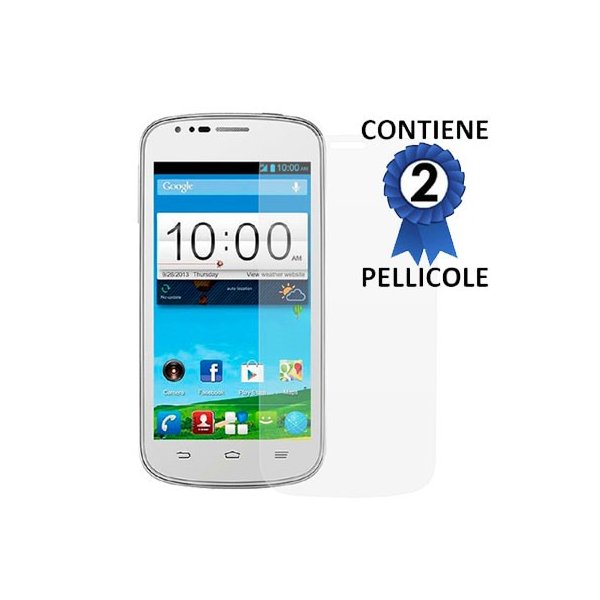 PELLICOLA PROTEGGI DISPLAY per ZTE BLADE Q CONFEZIONE 2 PEZZI