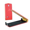 CUSTODIA FLIP SLIM VERTICALE PELLE per NOKIA 515 COLORE ROSSO