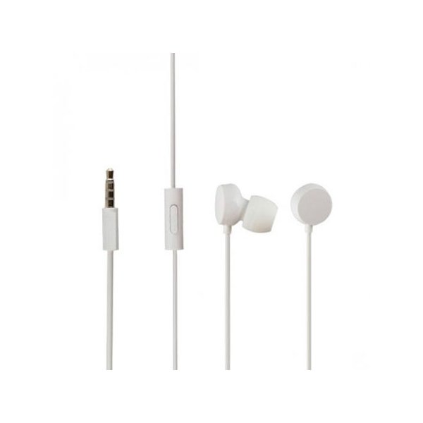 AURICOLARE STEREO con CONNETTORE JACK 3,5mm - GOMMINI E TASTO DI RISPOSTA COLORE BIANCO ORIGINALE NOKIA WH-208 BULK