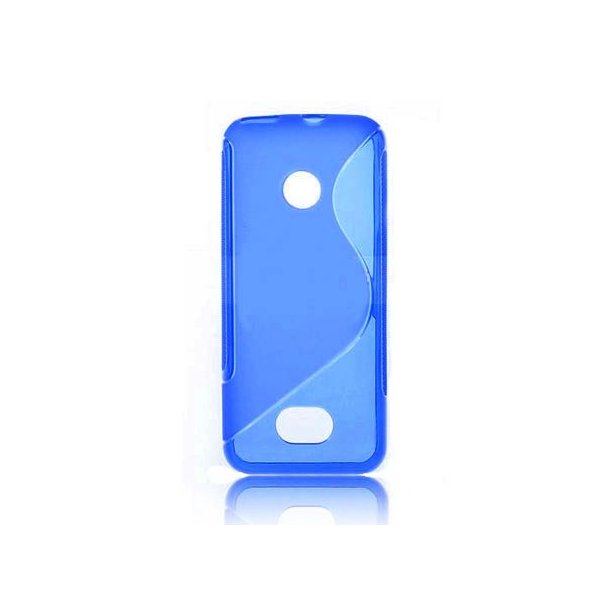 CUSTODIA GEL TPU SILICONE DOUBLE per NOKIA ASHA 208 COLORE BLU