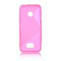 CUSTODIA GEL TPU SILICONE DOUBLE per NOKIA ASHA 208 COLORE ROSA