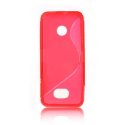 CUSTODIA GEL TPU SILICONE DOUBLE per NOKIA ASHA 208 COLORE ROSSO