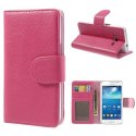 CUSTODIA FLIP ORIZZONTALE PELLE RUVIDA per SAMSUNG G3815 GALAXY EXPRESS 2 CON STAND E TASCHE PORTA CARTE COLORE ROSA