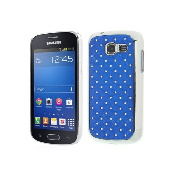 CUSTODIA BACK RIGIDA CON BRILLANTINI per SAMSUNG S7390 GALAXY FRESH, S7390 GALAXY TREND LITE COLORE BLU