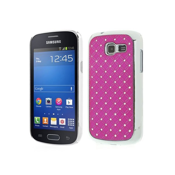 CUSTODIA BACK RIGIDA CON BRILLANTINI per SAMSUNG S7390 GALAXY FRESH, S7390 GALAXY TREND LITE COLORE FUCSIA