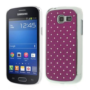 CUSTODIA BACK RIGIDA CON BRILLANTINI per SAMSUNG S7390 GALAXY FRESH, S7390 GALAXY TREND LITE COLORE VIOLA