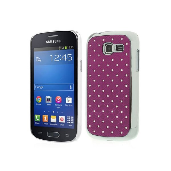 CUSTODIA BACK RIGIDA CON BRILLANTINI per SAMSUNG S7390 GALAXY FRESH, S7390 GALAXY TREND LITE COLORE VIOLA