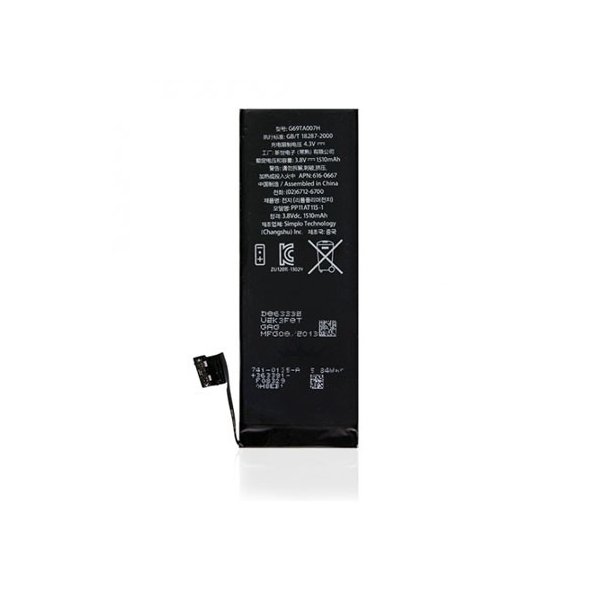 BATTERIA OEM per APPLE IPHONE 5c - APN: 616-0667 - 1510 mAh LI-ION BULK (NO LOGO APPLE)