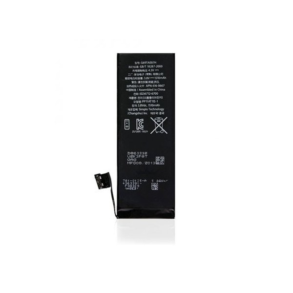 BATTERIA OEM per APPLE IPHONE 5s - APN: 616-0719 - 1560 mAh LI-ION BULK (NO LOGO APPLE)