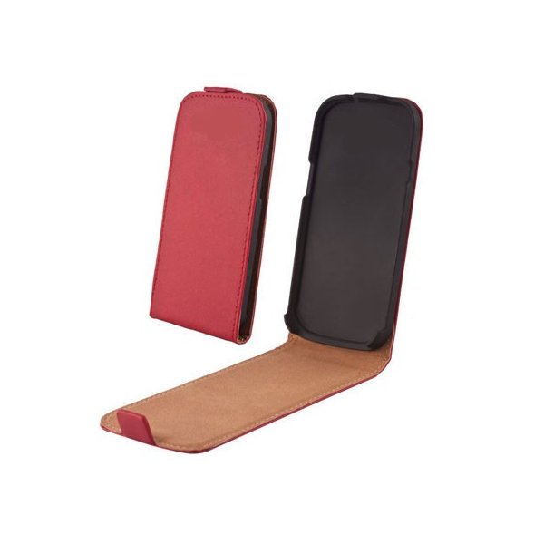 CUSTODIA per LG NEXUS 5 (D820) FLIP VERTICALE SLIM SIMILPELLE COLORE ROSSO