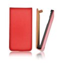 CUSTODIA FLIP SLIM VERTICALE PELLE per SAMSUNG G3500 GALAXY CORE PLUS, G3502 GALAXY TREND 3 COLORE ROSSO