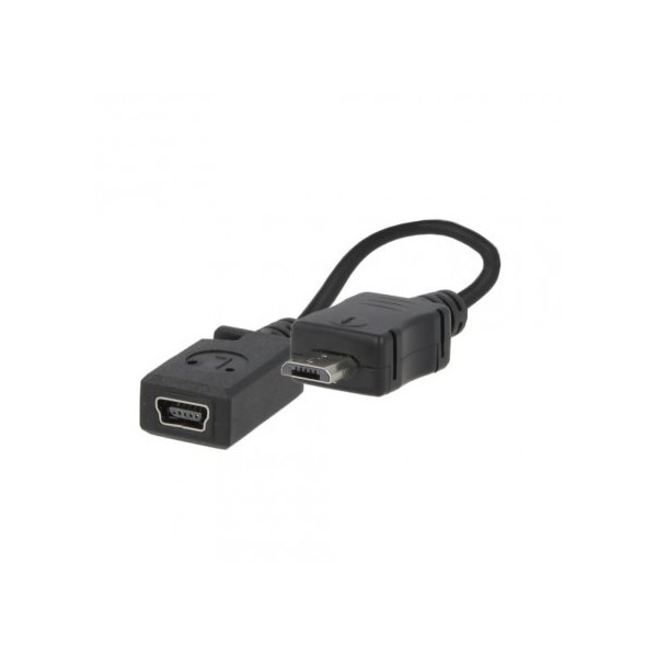 ADATTATORE da MINI USB FEMMINA A MICRO USB MASCHIO CON CAVO