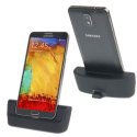 BASETTA DOCKING per SAMSUNG N9000 GALAXY NOTE 3 + RICARICA BATTERIA SUPPLEMENTARE PARTE POSTERIORE COLORE NERO