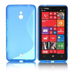 CUSTODIA GEL TPU SILICONE DOUBLE per NOKIA LUMIA 1320 COLORE BLU