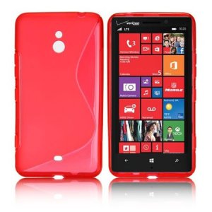 CUSTODIA GEL TPU SILICONE DOUBLE per NOKIA LUMIA 1320 COLORE ROSSO