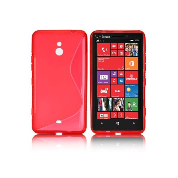 CUSTODIA GEL TPU SILICONE DOUBLE per NOKIA LUMIA 1320 COLORE ROSSO