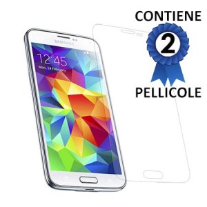 PELLICOLA PROTEGGI DISPLAY per SAMSUNG G900F GALAXY S5, GALAXY S5 NEO G903F, GALAXY S5 PLUS CONFEZIONE 2 PEZZI