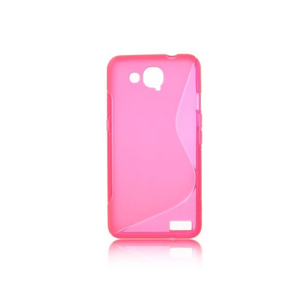 CUSTODIA GEL TPU SILICONE DOUBLE per ALCATEL ONE TOUCH 6034 IDOL S COLORE ROSA