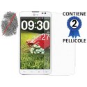 PELLICOLA PROTEGGI DISPLAY ANTI IMPRONTA per LG G PRO LITE DUAL D686 CONFEZIONE 2 PEZZI