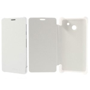 CUSTODIA FLIP COVER ORIZZONTALE per HUAWEI ASCEND D2 COLORE BIANCO