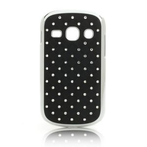 CUSTODIA BACK RIGIDA CON BRILLANTINI per SAMSUNG S6810 GALAXY FAME, S6812 GALAXY FAME DUOS COLORE NERO