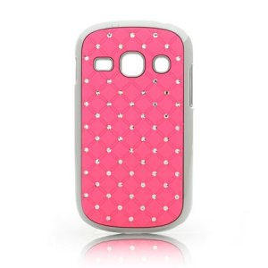 CUSTODIA BACK RIGIDA CON BRILLANTINI per SAMSUNG S6810 GALAXY FAME, S6812 GALAXY FAME DUOS COLORE ROSA