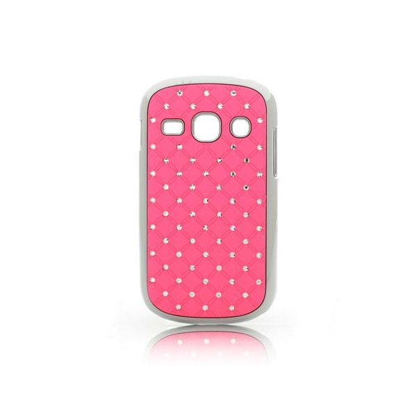 CUSTODIA BACK RIGIDA CON BRILLANTINI per SAMSUNG S6810 GALAXY FAME, S6812 GALAXY FAME DUOS COLORE ROSA