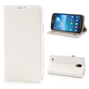 CUSTODIA FLIP ORIZZONTALE PELLE per SAMSUNG I9295 GALAXY S4 ACTIVE CON STAND E CHIUSURA A VENTOSA COLORE BIANCO