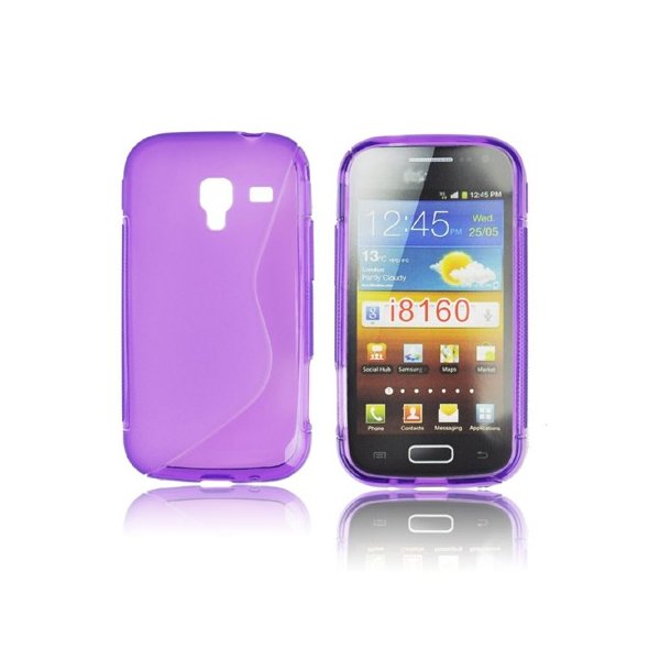 CUSTODIA GEL TPU SILICONE DOUBLE per SAMSUNG I8160 GALAXY ACE 2 COLORE VIOLA