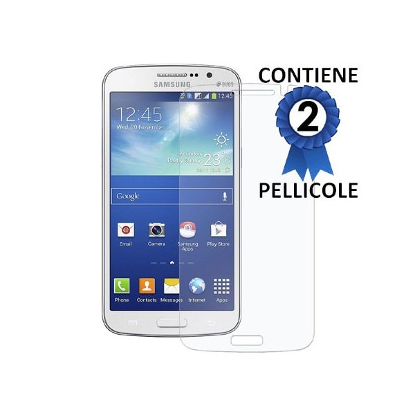 PELLICOLA PROTEGGI DISPLAY per SAMSUNG G7106 GALAXY GRAND 2, G7100, G7102, G7105 CONFEZIONE 2 PEZZI