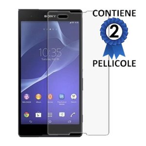 PELLICOLA PROTEGGI DISPLAY per SONY XPERIA T2 ULTRA, D5303 CONFEZIONE 2 PEZZI