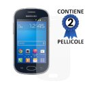 PELLICOLA PROTEGGI DISPLAY per SAMSUNG S6790 GALAXY FAME LITE, S6792 GALAXY FAME LITE DUOS CONFEZIONE 2 PEZZI