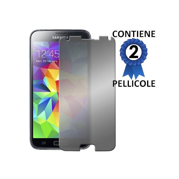 PELLICOLA PROTEGGI DISPLAY A SPECCHIO per SAMSUNG G900F GALAXY S5, GALAXY S5 NEO G903F, GALAXY S5 PLUS CONFEZIONE 2 PEZZI