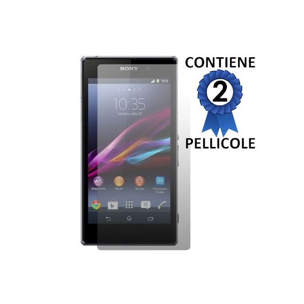 PELLICOLA PROTEGGI DISPLAY per SONY XPERIA Z1 COMPACT, XPERIA Z1 MINI, D5503 CONFEZIONE DUE PEZZI