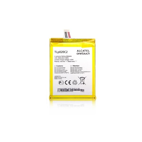 BATTERIA ORIGINALE ALCATEL TLP020C2 per ONE TOUCH IDOL X SLATE 6040D 2000 mAh LI-ION BULK