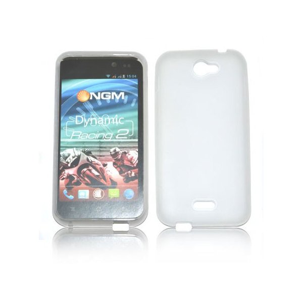 CUSTODIA GEL TPU SILICONE per NGM DYNAMIC RACING 2 COLORE BIANCO