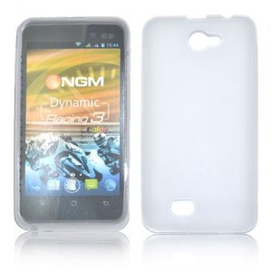 CUSTODIA GEL TPU SILICONE per NGM DYNAMIC RACING 3 COLOR COLORE BIANCO