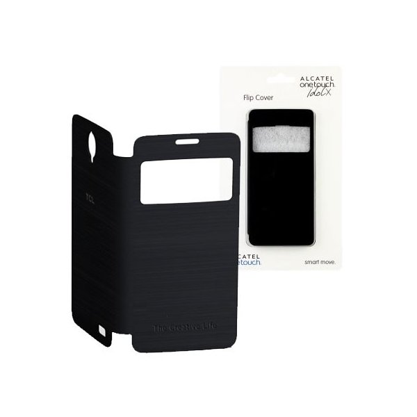 CUSTODIA FLIP ORIGINALE F-GCGB3320A11C1-A1 ALCATEL ONE TOUCH IDOL X SLATE 6040D IDENTIFICATIVO CHIAMANTE NERO BLISTER