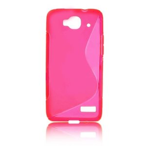 CUSTODIA GEL TPU SILICONE DOUBLE per ALCATEL ONE TOUCH IDOL MINI 6012 COLORE ROSA