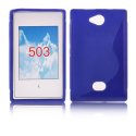 CUSTODIA GEL TPU SILICONE DOUBLE per NOKIA ASHA 503 COLORE BLU