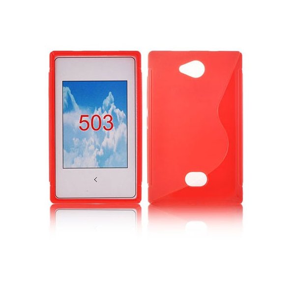 CUSTODIA GEL TPU SILICONE DOUBLE per NOKIA ASHA 503 COLORE ROSSO