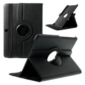 CUSTODIA BOOK PELLE GIREVOLE per SAMSUNG GALAXY TAB PRO 8.4, SM-T320, SM-T321, SM-T325 CON STAND E CHIUSURA ELASTICO COLORE NERO