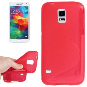 CUSTODIA GEL TPU SILICONE DOUBLE per SAMSUNG G900F GALAXY S5, GALAXY S5 NEO G903F, GALAXY S5 PLUS COLORE ROSSO