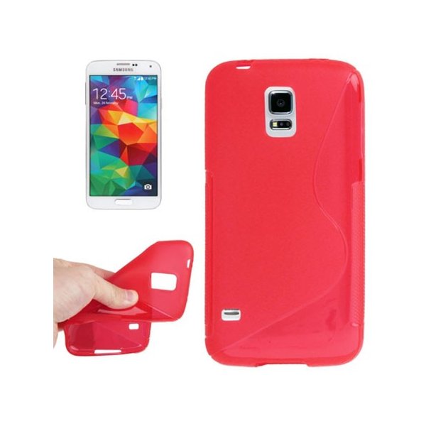 CUSTODIA GEL TPU SILICONE DOUBLE per SAMSUNG G900F GALAXY S5, GALAXY S5 NEO G903F, GALAXY S5 PLUS COLORE ROSSO