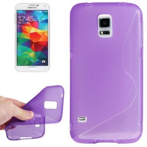 CUSTODIA GEL TPU SILICONE DOUBLE per SAMSUNG G900F GALAXY S5, GALAXY S5 NEO G903F, GALAXY S5 PLUS COLORE VIOLA