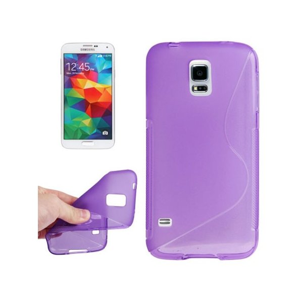 CUSTODIA GEL TPU SILICONE DOUBLE per SAMSUNG G900F GALAXY S5, GALAXY S5 NEO G903F, GALAXY S5 PLUS COLORE VIOLA